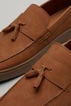 Burton Tan Slip On Shoes With Tassels thumbnail 3