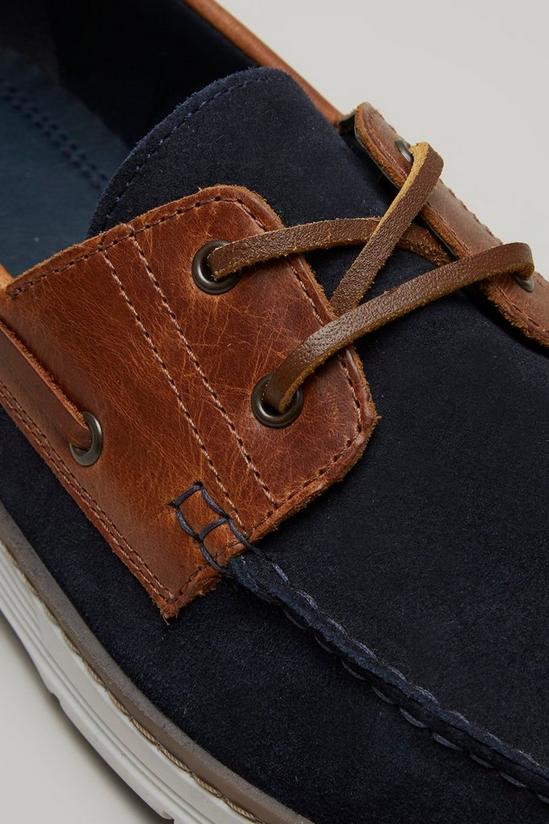 Burton Suede Boat Shoes With Sole Detail 4
