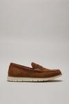 Burton Brown Suede Loafers With Sole Detail thumbnail 1
