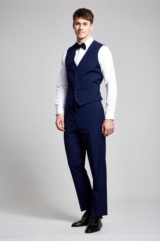 Burton Tailored Fit Navy Stretch Tuxedo Waistcoat 2