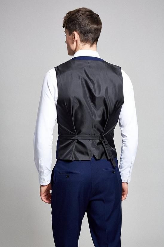 Burton Tailored Fit Navy Stretch Tuxedo Waistcoat 3