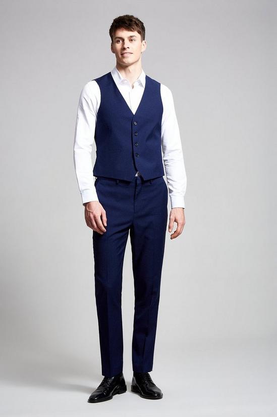 Burton Slim Fit Navy Stretch Tuxedo Waistcoat 2
