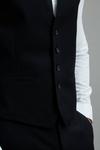 Burton Tailored Fit Black Stretch Tuxedo Waistcoat thumbnail 5
