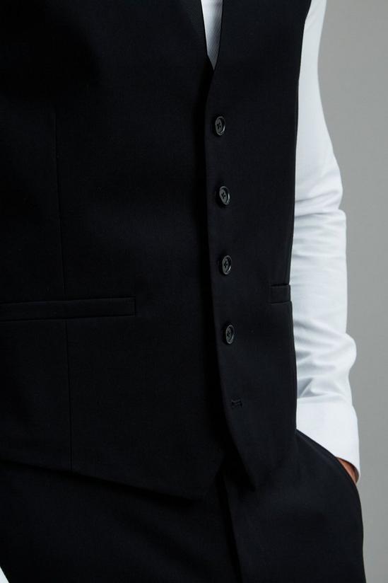 Burton Tailored Fit Black Stretch Tuxedo Waistcoat 5