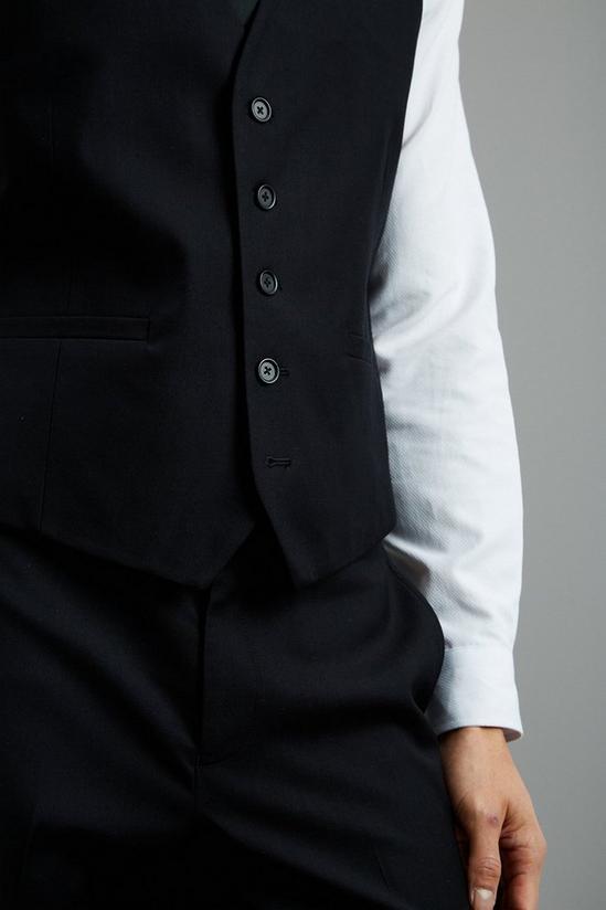 Burton Skinny Fit Black Stretch Tuxedo Waistcoat 6