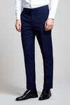 Burton Skinny Fit Navy Stretch Tuxedo Suit Trousers thumbnail 1