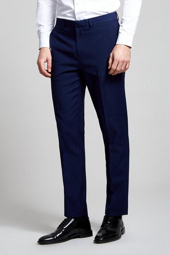 Burton Skinny Fit Navy Stretch Tuxedo Suit Trousers 1