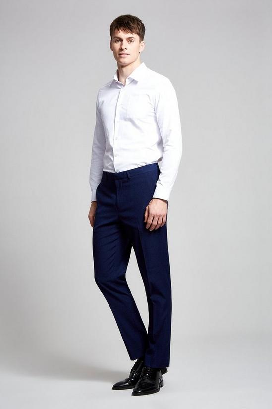 Burton Skinny Fit Navy Stretch Tuxedo Suit Trousers 2