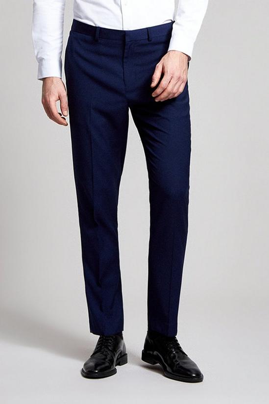 Burton Slim Fit Navy Stretch Tuxedo Suit Trousers 1