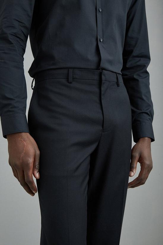 Burton Skinny Fit Black Stretch Tuxedo Suit trousers 4