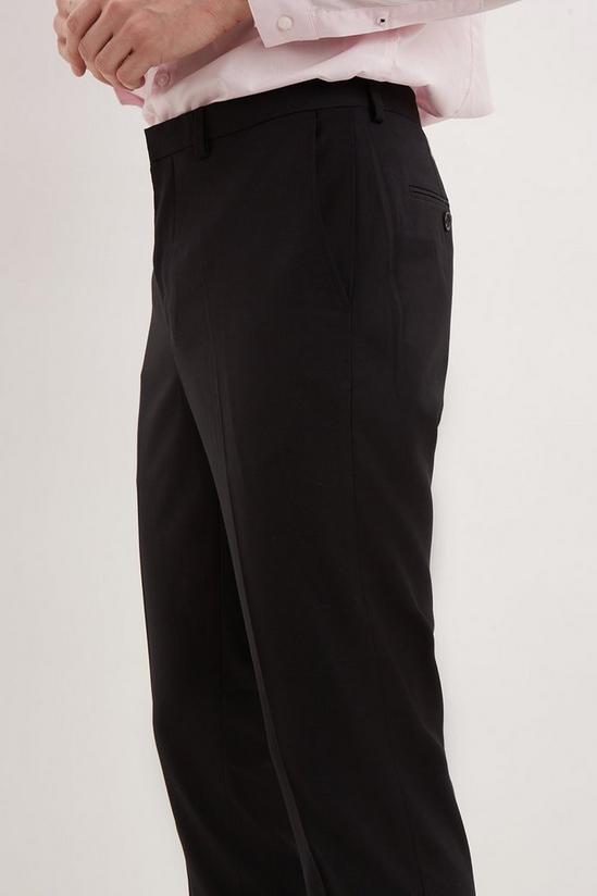 Burton Skinny Fit Black Stretch Tuxedo Suit trousers 5