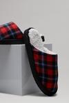 Burton Men's Plaid Indoor Slippers Fleece Lined Red thumbnail 3
