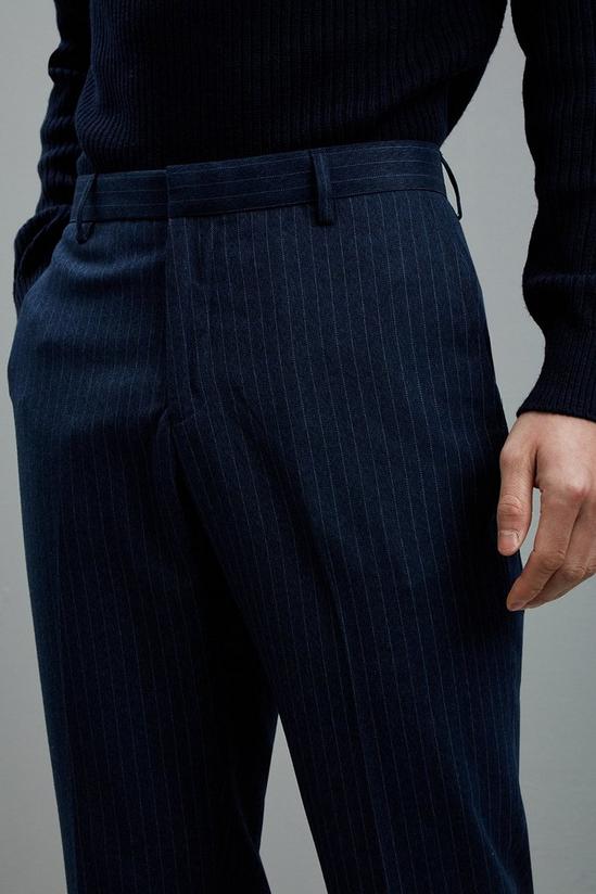 Burton Tailored Denim Pinstripe Trousers 4