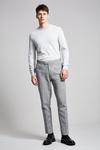 Burton Slim Fit Grey Dogtooth Smart Trousers thumbnail 1