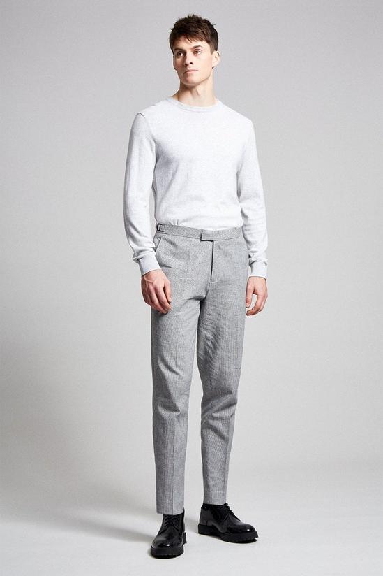 Burton Slim Fit Grey Dogtooth Smart Trousers 2