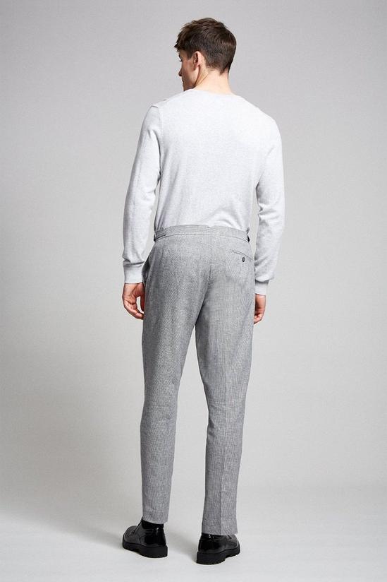 Burton Slim Fit Grey Dogtooth Smart Trousers 3