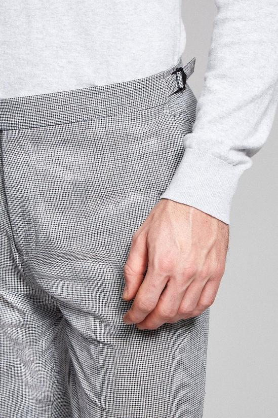 Burton Slim Fit Grey Dogtooth Smart Trousers 4