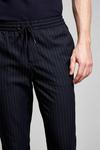 Burton Skinny Fit Blue Stripe Jogger Trousers thumbnail 4