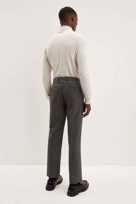 Burton Slim Fit Grey Pinstripe Smart Trousers 3