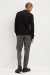 Burton Tapered Fit Charcoal Texture Pleat Front Smart Trousers thumbnail 3