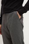 Burton Tapered Fit Charcoal Texture Pleat Front Smart Trousers thumbnail 4