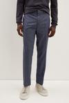 Burton Slim Fit Blue Texture Smart Trousers thumbnail 1