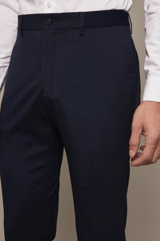 Burton Slim Fit Navy Elasticated Waist Smart Trousers 3