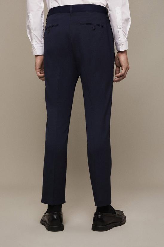 Burton Slim Fit Navy Elasticated Waist Smart Trousers 4