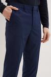 Burton Slim Fit Blue Texture Smart Trousers thumbnail 4