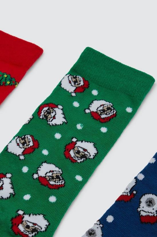 Burton 5 Pack Socks With Christmas Prints 2