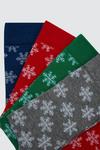 Burton 5 Pack Socks With All Over Snowflake Prints thumbnail 2