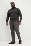 Burton Plus Slim Fit Grey Texture Smart Trousers thumbnail 1
