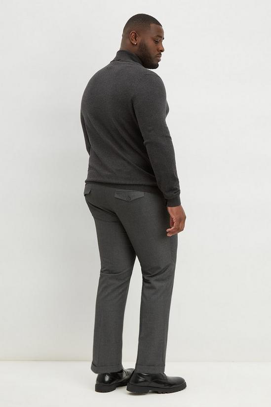 Burton Plus Slim Fit Grey Texture Smart Trousers 3