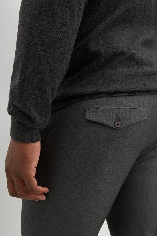 Burton Plus Slim Fit Grey Texture Smart Trousers 4