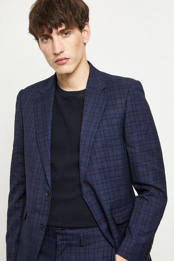 Related Product Slim Fit Navy Multi Check Suit Jacket