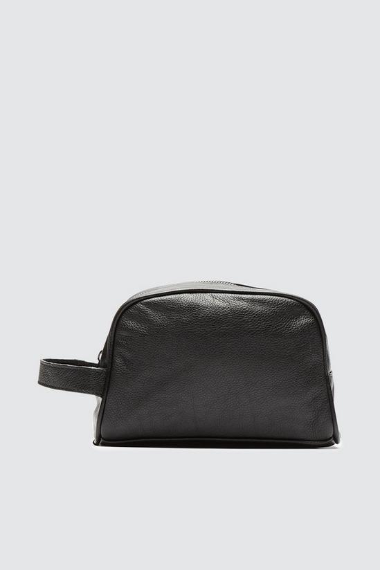 Burton Black Leather Wash Bag 1