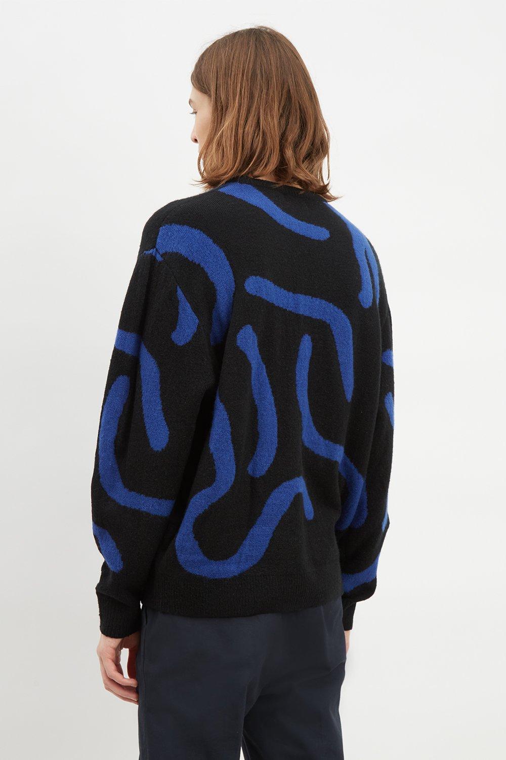 Jumpers & Cardigans, Swirl Jacquard Knit Jumper, Warehouse