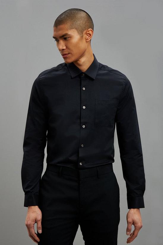 Burton Slim Fit Long Sleeve Smart Pocket Detail Shirt 1
