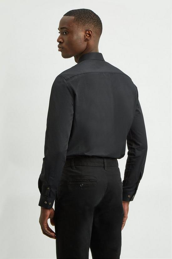 Burton Slim Fit Long Sleeve Concealed Placket Contrast Button Shirt 3