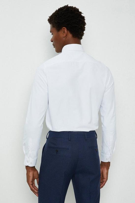 Burton White Skinny Fit Long Sleeve Cutaway Collar Shirt 3