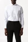 Burton White Slim Fit Long Sleeve Cutaway Collar Shirt thumbnail 1
