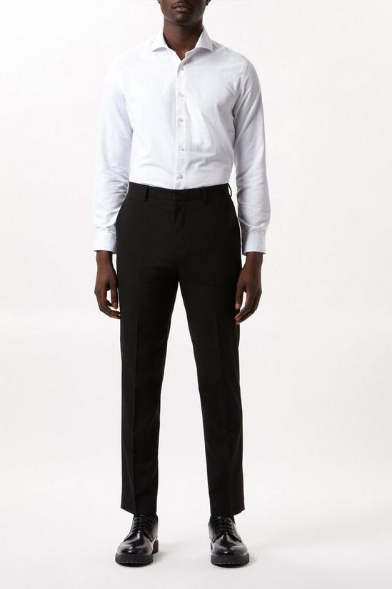 Burton White Slim Fit Long Sleeve Cutaway Collar Shirt 2