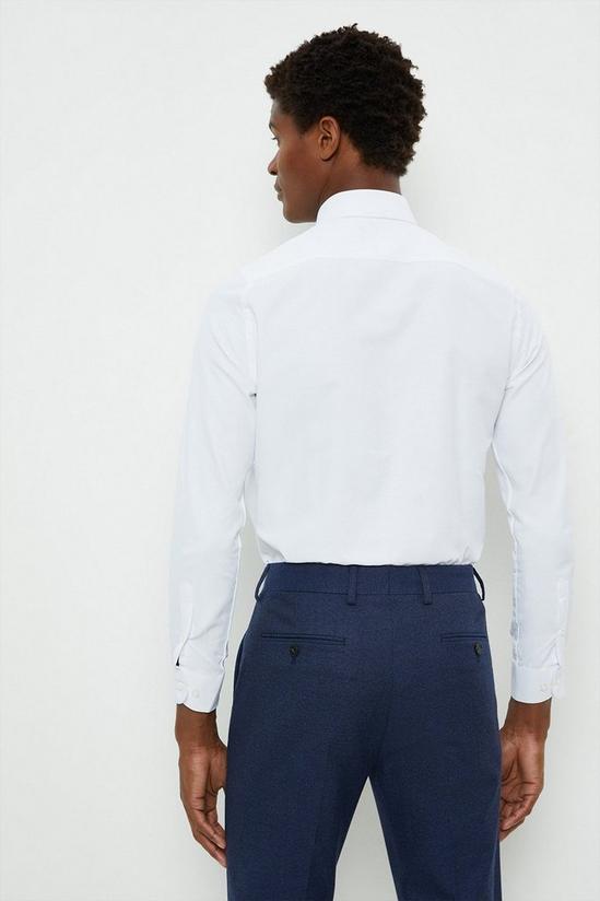 Burton White Skinny Fit Long Sleeve Cutaway Collar Shirt 3
