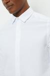 Burton White Skinny Fit Long Sleeve Cutaway Collar Shirt thumbnail 4