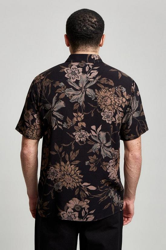 Burton Dark Floral Short Sleeve Print Shirt 3