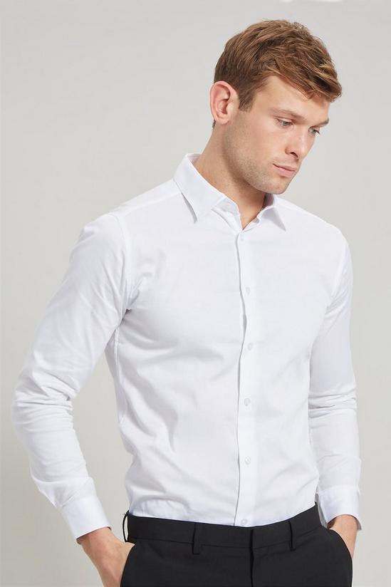 Burton Skinny White Satin Shirt 1