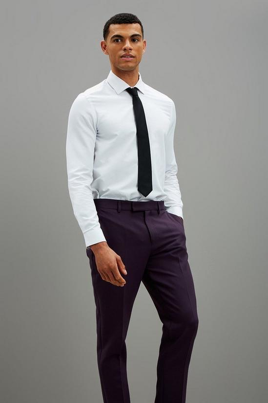 Burton Skinny Fit Purple Tuxedo Suit Trousers 2