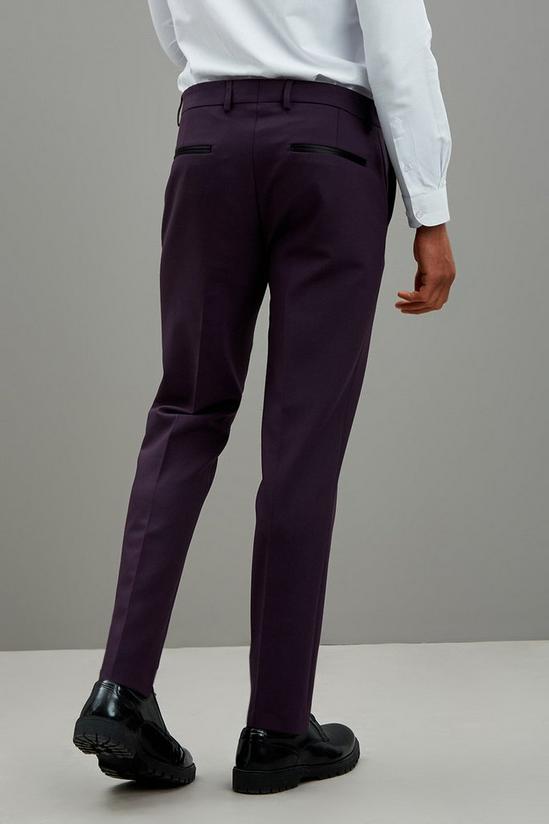 Burton Skinny Fit Purple Tuxedo Suit Trousers 3