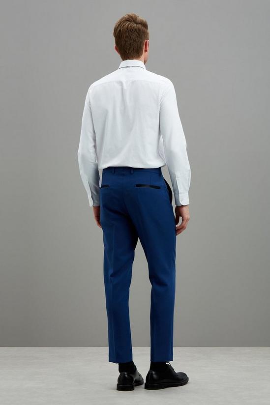 Burton Skinny Fit Blue Tuxedo Suit Trousers 3