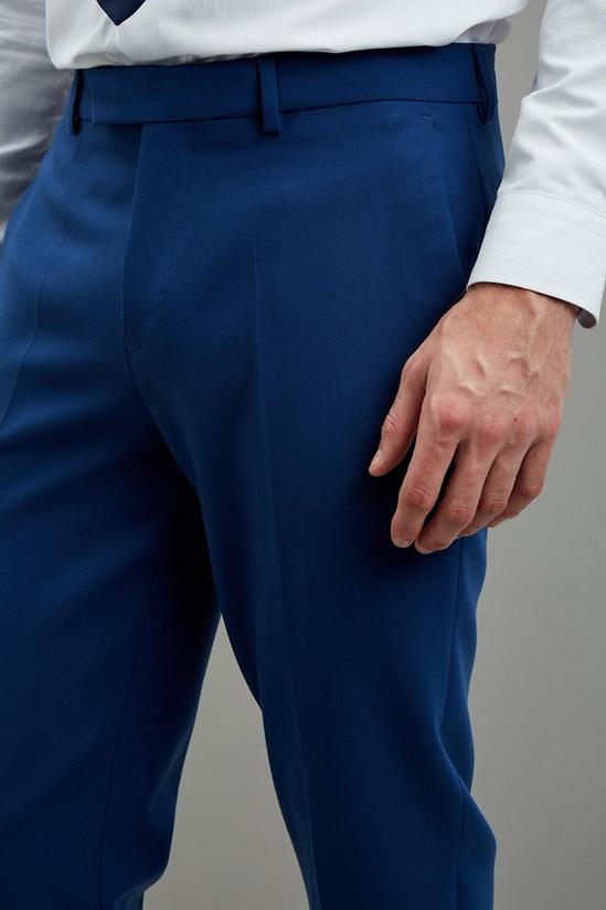 Burton Skinny Fit Blue Tuxedo Suit Trousers 4